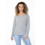 Load image into Gallery viewer, WOMEN'S LADIES CABLE KNITTED LONG SLEEVE CABLE JUMPER V NECK TOP WINTER SWEATER