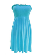 Load image into Gallery viewer, New Womens Ladies Sheering Top Strapless Bandeau Dress Top Jersey Ladies Plus Size Boobtube Top Dress UK 8-14