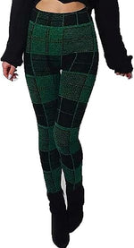 Load image into Gallery viewer, LUXE DIVA Womens Knitted Tartan Winter Leggings Ladies Soft Warm Wool Christmas Retro Pants Warm Trousers