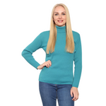 Load image into Gallery viewer, LUXE DIVA LADIES KNITTED POLO NECK JUMPER REMEL LABEL ( merry gold ) SUPER STRECH FINE KNIT POLO NECK