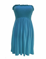 Load image into Gallery viewer, LADIES WOMEN PLUS SIZE SHEERING BOOBTUBE BANDEAU STRAPLESS TOP SUMMER DRESS 16-22