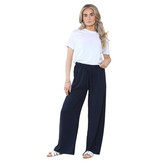 WomenÕs Palazzo Bottoms Ð Wide Leg Drawstring Trousers