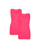 Load image into Gallery viewer, LUXE DIVA Women’s Plain Summer Stretchy Ribbed Vest Ladies Casual Sleeveless Cotton Camisole T-Shirt Style Muscle Gym Sports Rib Cami Long Vest Tank Tee Top