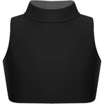 Load image into Gallery viewer, LUXE DIVA Girls Gymnastics Crop Tops – Kids Sleeveless Turtle Neck Crop Top for Dance, Yoga, Sports, Running – Plain Summer Vest Activewear for Girls Ages 5-13 Years