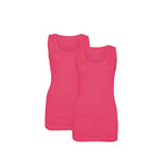 Load image into Gallery viewer, LUXE DIVA Women’s Plain Summer Stretchy Ribbed Vest Ladies Casual Sleeveless Cotton Camisole T-Shirt Style Muscle Gym Sports Rib Cami Long Vest Tank Tee Top