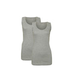 Load image into Gallery viewer, LUXE DIVA Women’s Plain Summer Stretchy Ribbed Vest Ladies Casual Sleeveless Cotton Camisole T-Shirt Style Muscle Gym Sports Rib Cami Long Vest Tank Tee Top