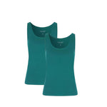 Load image into Gallery viewer, LUXE DIVA Women’s Plain Summer Stretchy Ribbed Vest Ladies Casual Sleeveless Cotton Camisole T-Shirt Style Muscle Gym Sports Rib Cami Long Vest Tank Tee Top