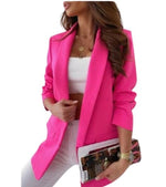Load image into Gallery viewer, LUXEDIVA Womens Ruched Sleeve Fully Lined Blazer Collared Casual Ladies Formal Jacket Top