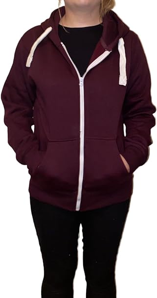 LUXE DIVA Women's Fleece Zip Hoodie 22 Colours Sweatshirt