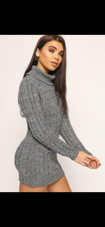Load image into Gallery viewer, Ladies chunky cable knitted polo high neck top leggings loungewear suit set