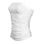 Load image into Gallery viewer, Womens Plain Strapless Sleeveless Ruched Boob Tube Vest Top Ladies Bandeau Top - Sizes 16-26