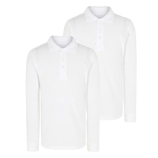 Kids Plain Polo Shirt Ð Long Sleeve School Uniform Top