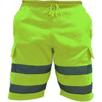 Load image into Gallery viewer, Hi Vis Viz Shorts High Visibility Reflective Pants Work Wear Combat Cargo Shorts Menswear Underwear Workwear Man Stripe Striped Tropical
