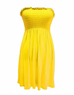 Load image into Gallery viewer, New Womens Ladies Sheering Top Strapless Bandeau Dress Top Jersey Ladies Plus Size Boobtube Top Dress UK 8-14