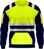 Load image into Gallery viewer, Hi Viz Vis High Visibility Jacket 2 Tone Pullover Work Hoodie Sweatshirt Jumper