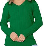 Load image into Gallery viewer, LUXE DIVA Women’s Long Sleeve V Neck Chunky Cable Knit Jumper for Ladies Casual Pullover Sweater for Women UK Size 8-22