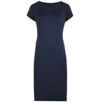 Load image into Gallery viewer, LUXE-DIVA Womens Plus Size Plain Short Sleeve Stretch Ladies Jersey Midi Dress 16-26 Casual Womenswear Viscose Casual Wear Summer Comfort