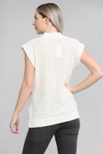 Load image into Gallery viewer, LADIES SLEEVELESS 5 BUTTON WAISTCOAT KNITTED 2 POCKETS V/NECK SELF COLOUR KNITWEAR FRONT PATTERN W/COAT ALL YEAR ROUND WEAR