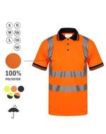 Load image into Gallery viewer, LUXEDIVA Mens HI Viz Polo T-Shirt Top Size S to 2XL