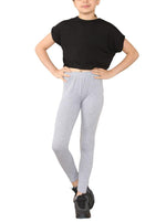 Load image into Gallery viewer, Childrens Plain Full Length Jersey Leggings Girls Stretchy Thick Material Pants