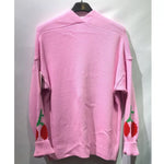 Load image into Gallery viewer, LUXE DIVA Womens Long Sleeve Cherries Print Open Front Knitted Jumper Cardigan 8-14