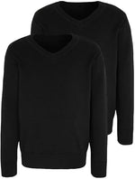 Load image into Gallery viewer, LUXE DIVA Girls Jumper Pullover V Neck School Uniform Kids Long Sleeve Sweater