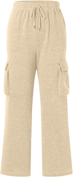 Load image into Gallery viewer, Ladies Combat Elastic Waist Band 4 Pocket Plain Wide Leg Plazzo Style Trouser