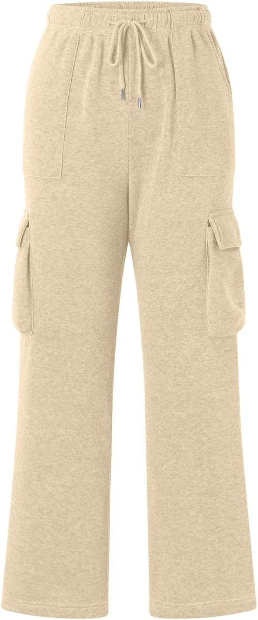 WomenÕs Palazzo Trousers Ð Elastic Waist Wide Leg Pants