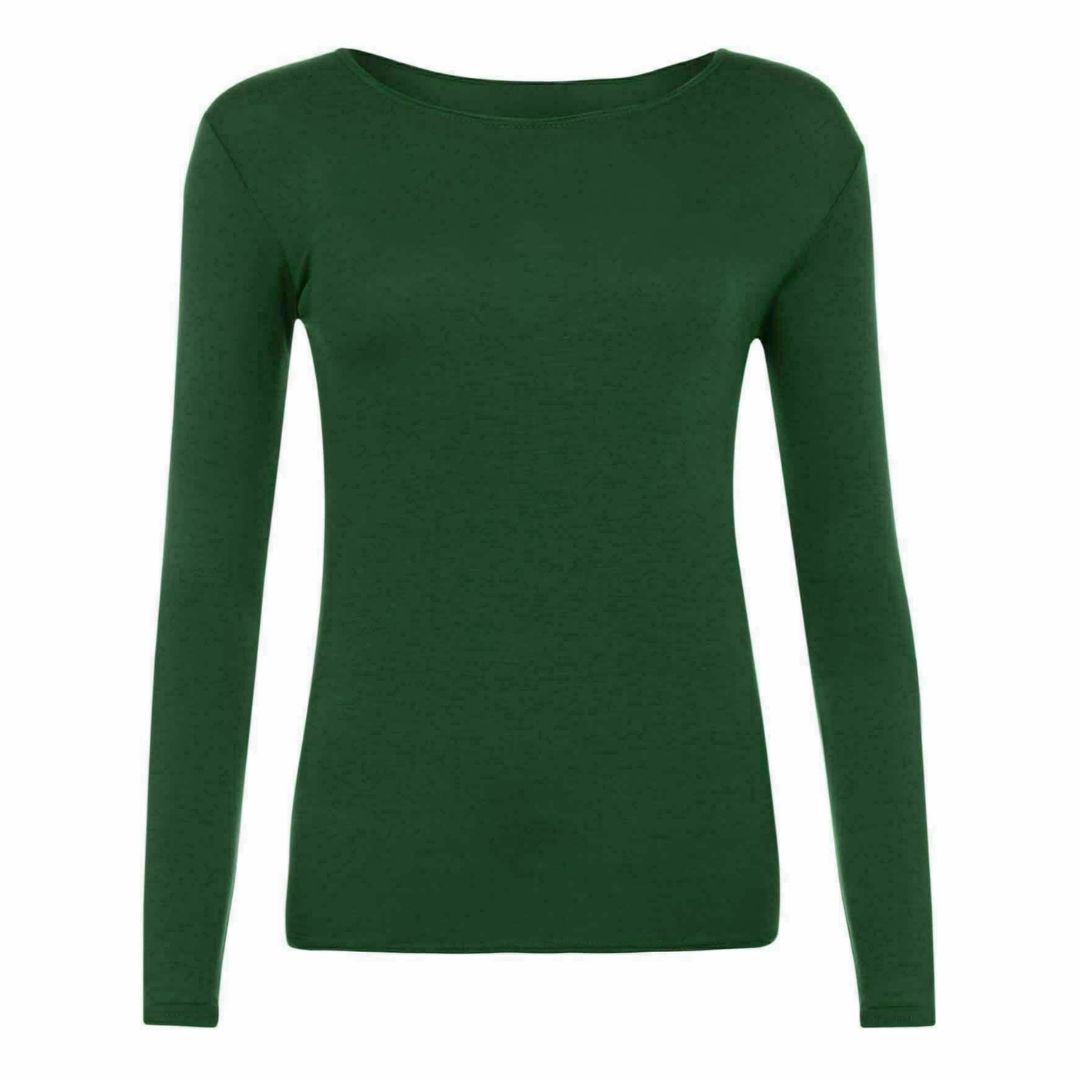 LUXE DIVA New Ladies Long Sleeve Round Neck T-Shirt Top Size 8-26