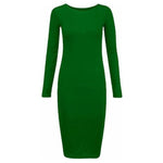 Load image into Gallery viewer, LUXE DIVA Ladies Womens Long Sleeve Stretch Jersey Bodycon Printed MIDI Dress Plus Size