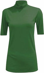 Load image into Gallery viewer, Womens Ladies Turtle Polo Neck Jumper Short Sleeve Top High Neck T Shirt Top Plus 16-26