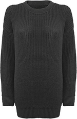 Load image into Gallery viewer, LUXE DIVA LADIES LONG KNITTED TUNIC JUMPER DRESS FISHERKNIT BAGGY LOOSE OVERSIZE FIT