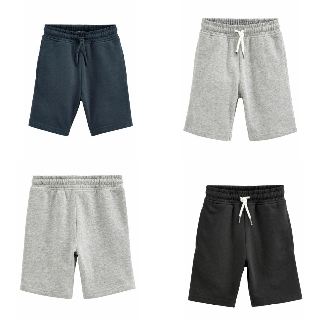 LUXE DIVA Unisex Kids Boy Girls Plain Fleece Shorts PE School Jogging Sports Casual Wear 2-13 Years