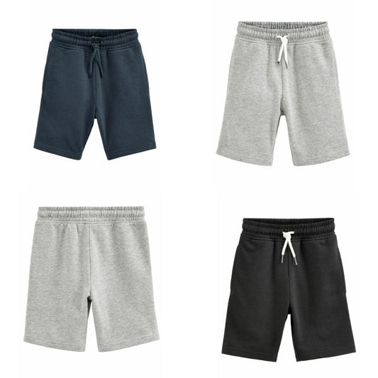 LUXE DIVA Unisex Kids Boy Girls Plain Fleece Shorts PE School Jogging Sports Casual Wear 2-13 Years