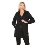 Load image into Gallery viewer, LUXE-DIVE Ladies 2 Pocket Italian Wool Look Long Sleeve Collared Front Button Jacket Coat