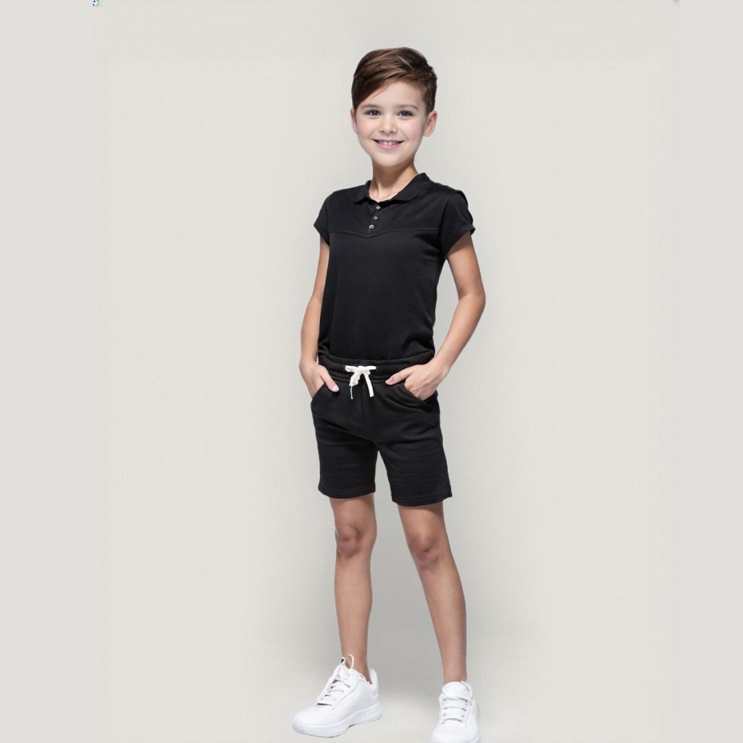 LUXE DIVA Unisex Kids Boy Girls Plain Fleece Shorts PE School Jogging Sports Casual Wear 2-13 Years