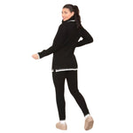 Load image into Gallery viewer, Womens Ladies Ribbed polo white stitch Lounge Wear Suit 2 Pcs Tracsuit JoggerSet