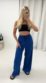 Load image into Gallery viewer, LUXEDIVA WOMENS LADIES WIDE LEG DRAWSTRING PLAZZO BOTTOM TROUSER PANTS