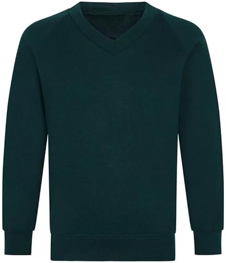 LUXE DIVA Girls Jumper Pullover V Neck School Uniform Kids Long Sleeve Sweater