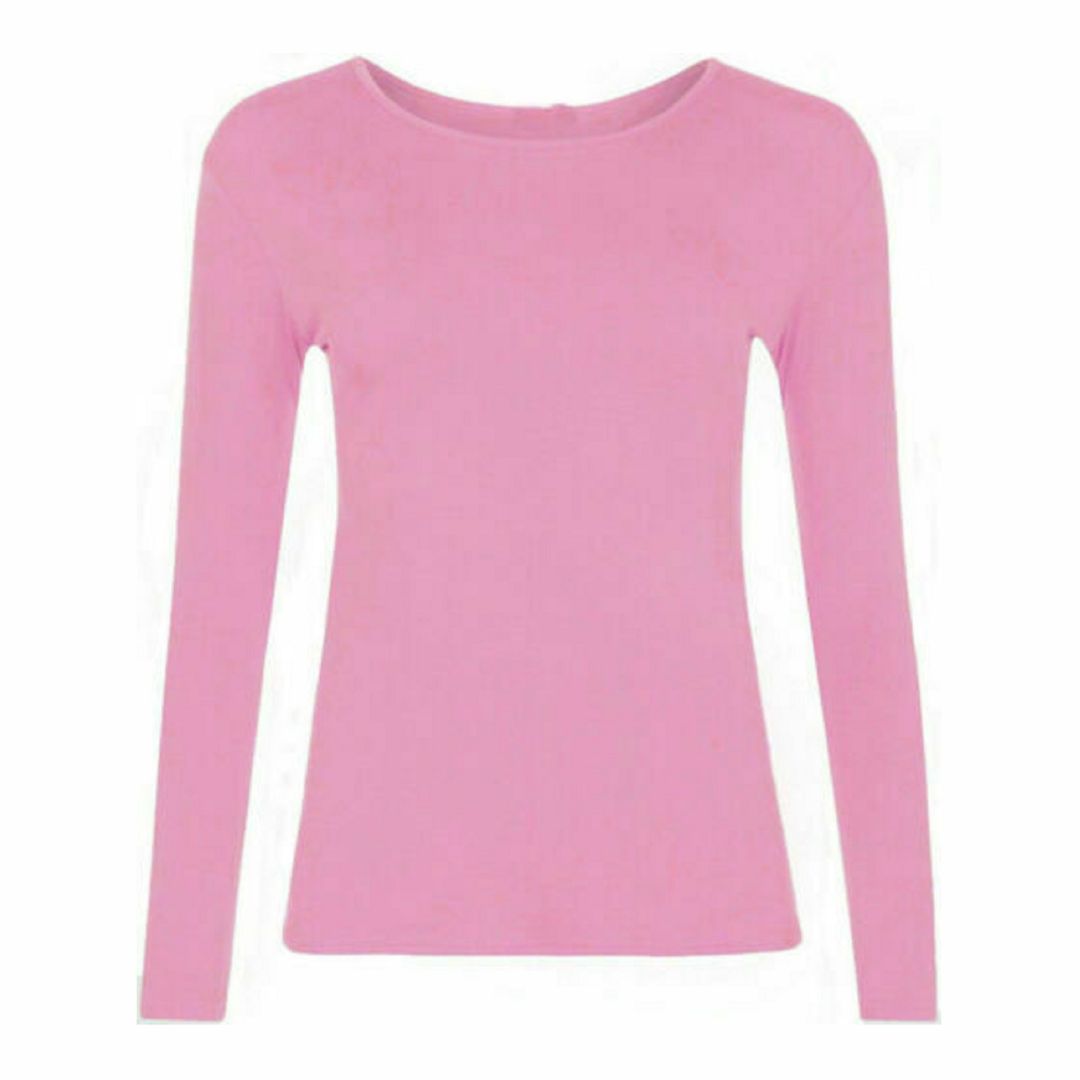 LUXE DIVA New Ladies Long Sleeve Round Neck T-Shirt Top Size 8-26