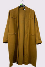 Load image into Gallery viewer, LUXE DIVA Plain Soft Feel Pockets Oversize  Longline Jacket