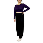 Load image into Gallery viewer, LUXE DIVA Ladies Palazzo Wide Leg Flared Elasticated Stretch Plus Size Plain Trousers 8-26