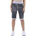 Load image into Gallery viewer, LUXE DIVA Italian Ladies Women's Turn-Up Shorts – Elastic Waist, Stylish, Comfortable Summer Wear UK Sizes 12-22 – Casual Fit Daily