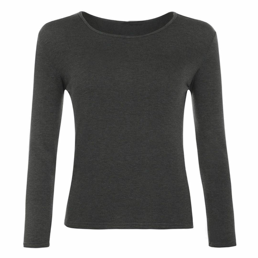 LUXE DIVA New Ladies Long Sleeve Round Neck T-Shirt Top Size 8-26