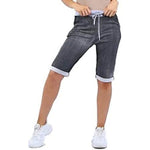 Load image into Gallery viewer, LUXE DIVA Italian Ladies Women's Turn-Up Shorts – Elastic Waist, Stylish, Comfortable Summer Wear UK Sizes 12-22 – Casual Fit Daily