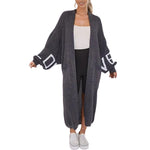 Load image into Gallery viewer, LUXE DIVA Women’s Ladies Love  Print  Balloon Sleeve Long Cardigan Knitted Jumper Top