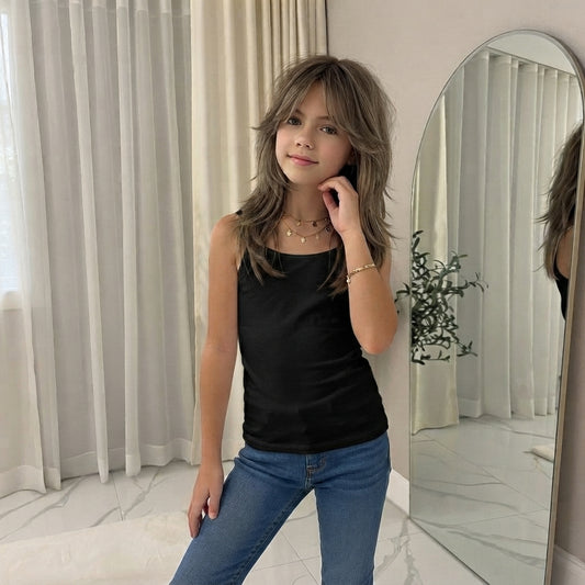 LUXE DIVA Girls Cami Tank Top Sleeveless