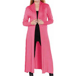 Load image into Gallery viewer, LUXE DIVA Women’s Plus Size Maxi Long Cardigan UK | Floaty Full Sleeve Open Front Coatigan | Lightweight Collared Duster Jacket | Ladies Longline Cover Up Sizes 8-26