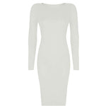 Load image into Gallery viewer, LUXE DIVA Ladies Womens Long Sleeve Stretch Jersey Bodycon Printed MIDI Dress Plus Size