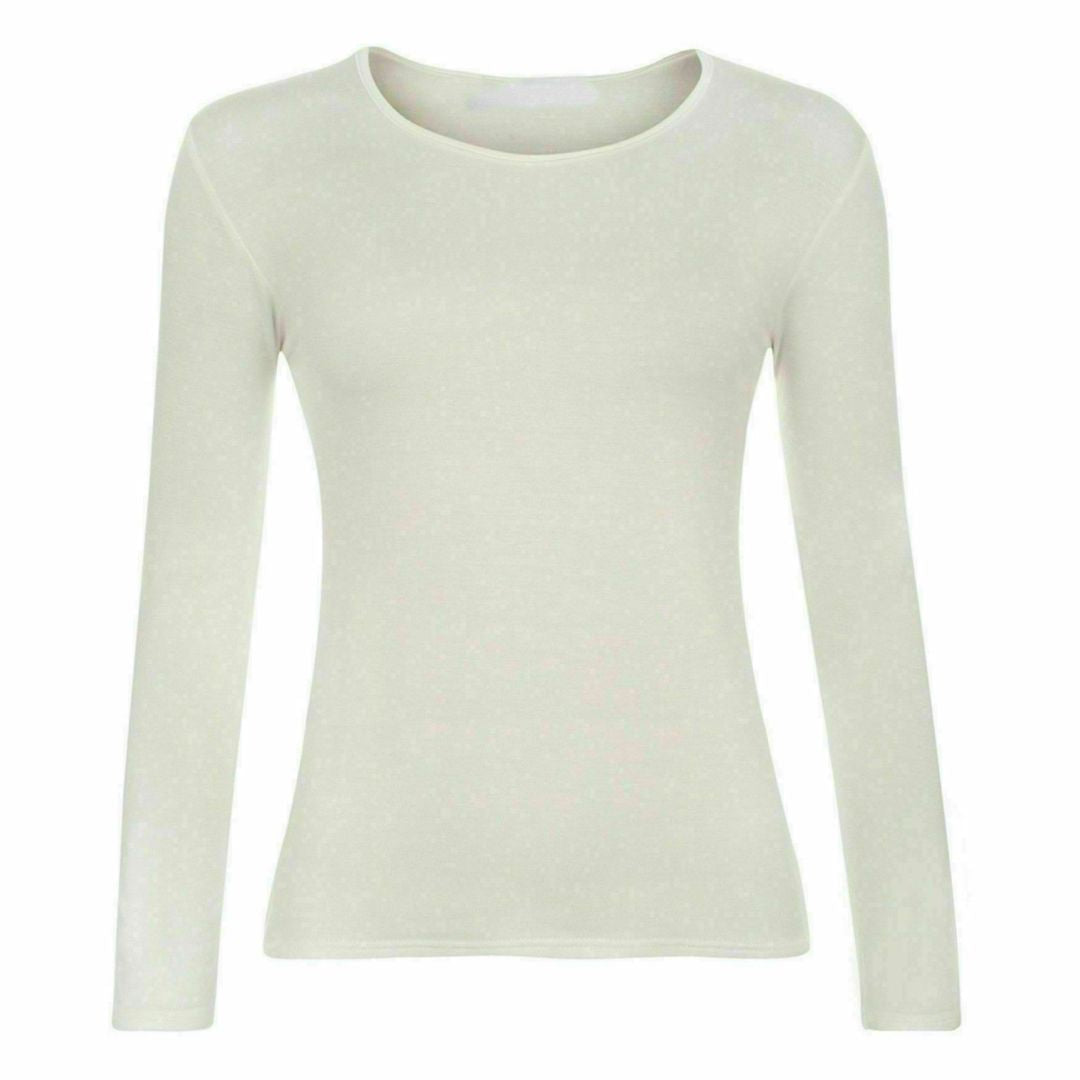 LUXE DIVA New Ladies Long Sleeve Round Neck T-Shirt Top Size 8-26
